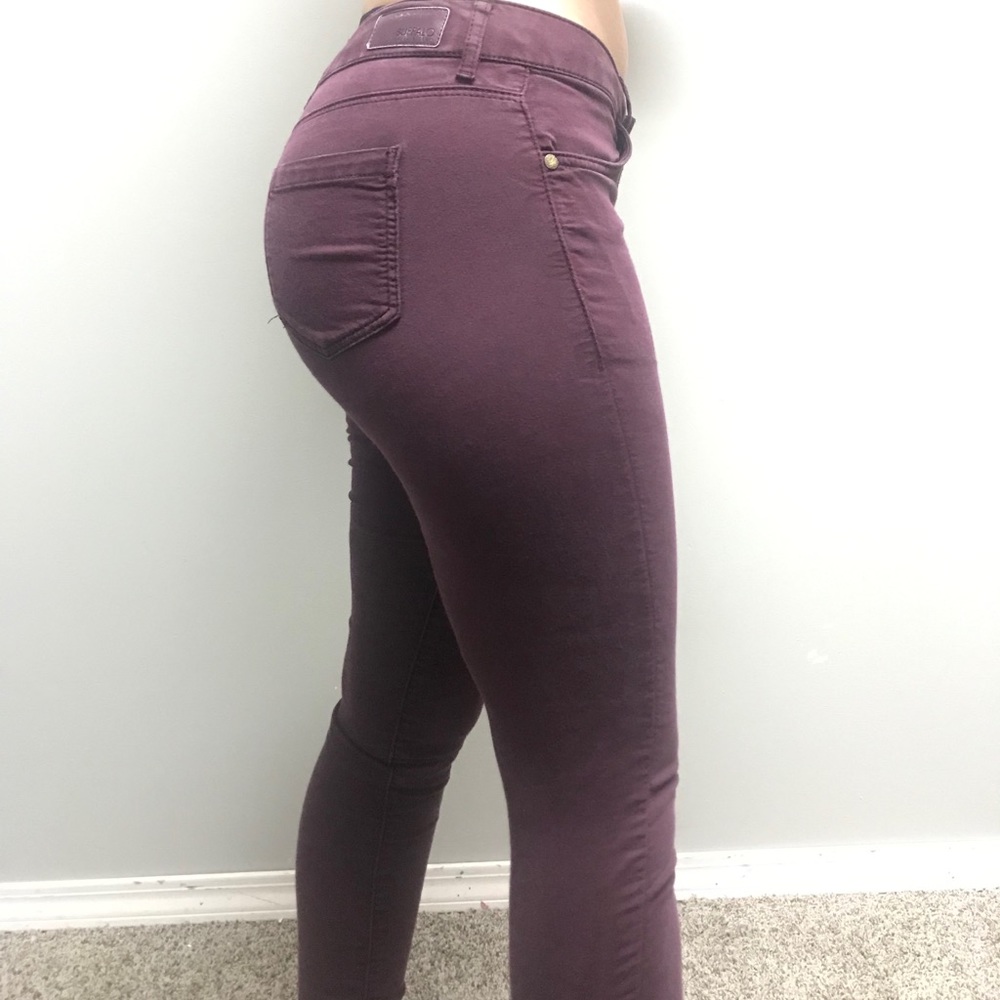 Burgundy jeans